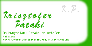 krisztofer pataki business card